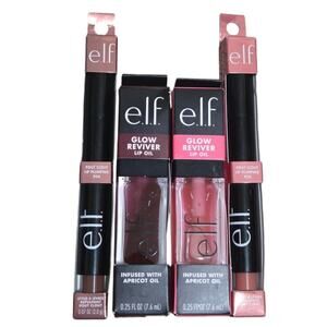 e.l.f. Cosmetics Lip Bundle - Glow Reviver Lip Oil, Pout Clout Lip Plumping Pens